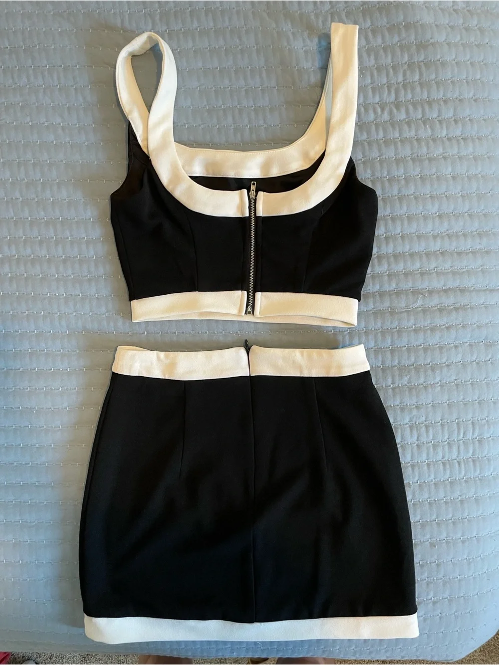Lulu's Black and White Two-Piece Set - Picture 4 of 9